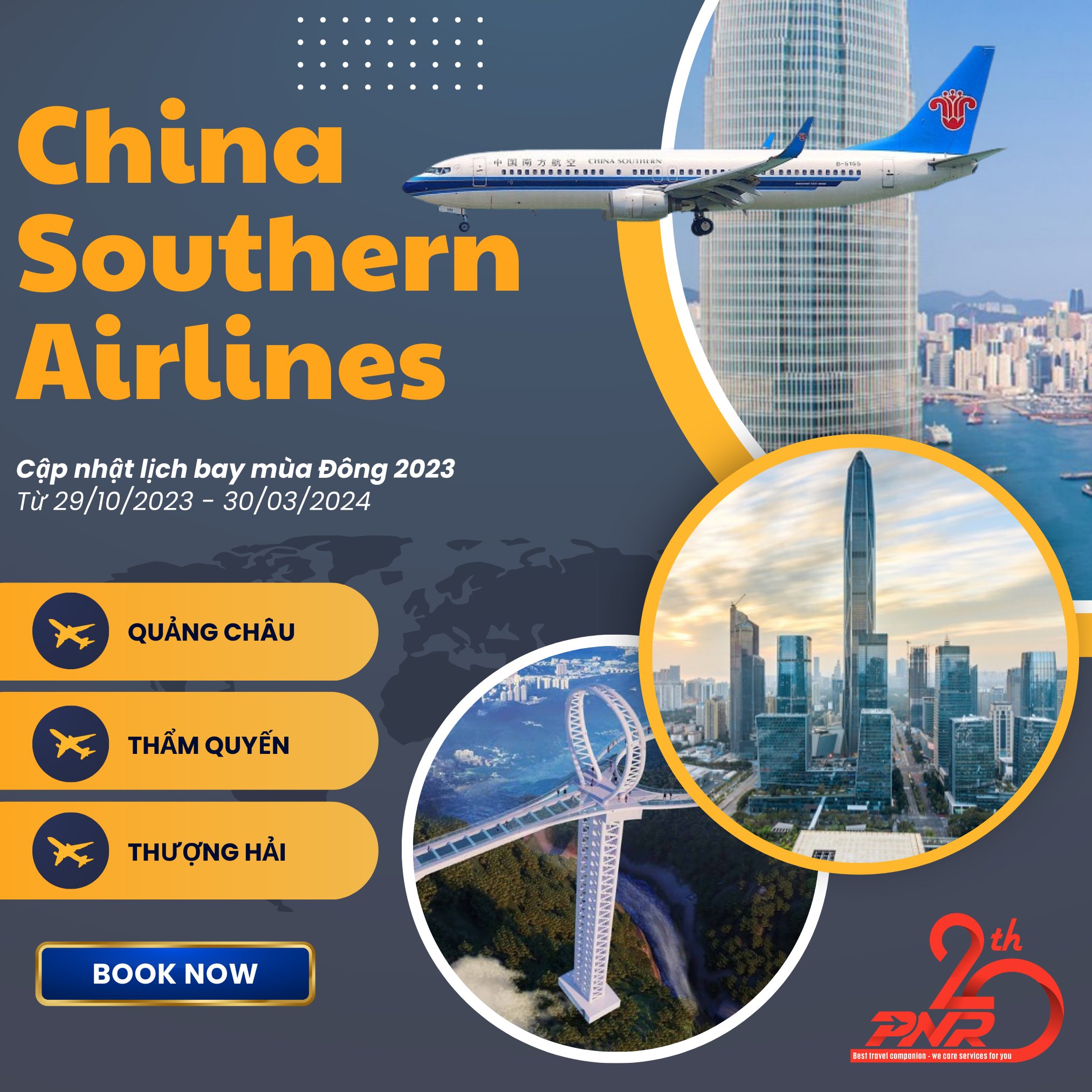 China Southern Airlines – Cập nhật lịch bay mùa Đông 2023