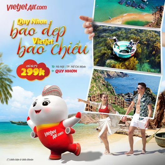 Quy Nhơn bao đẹp - Vietjet bao chiều