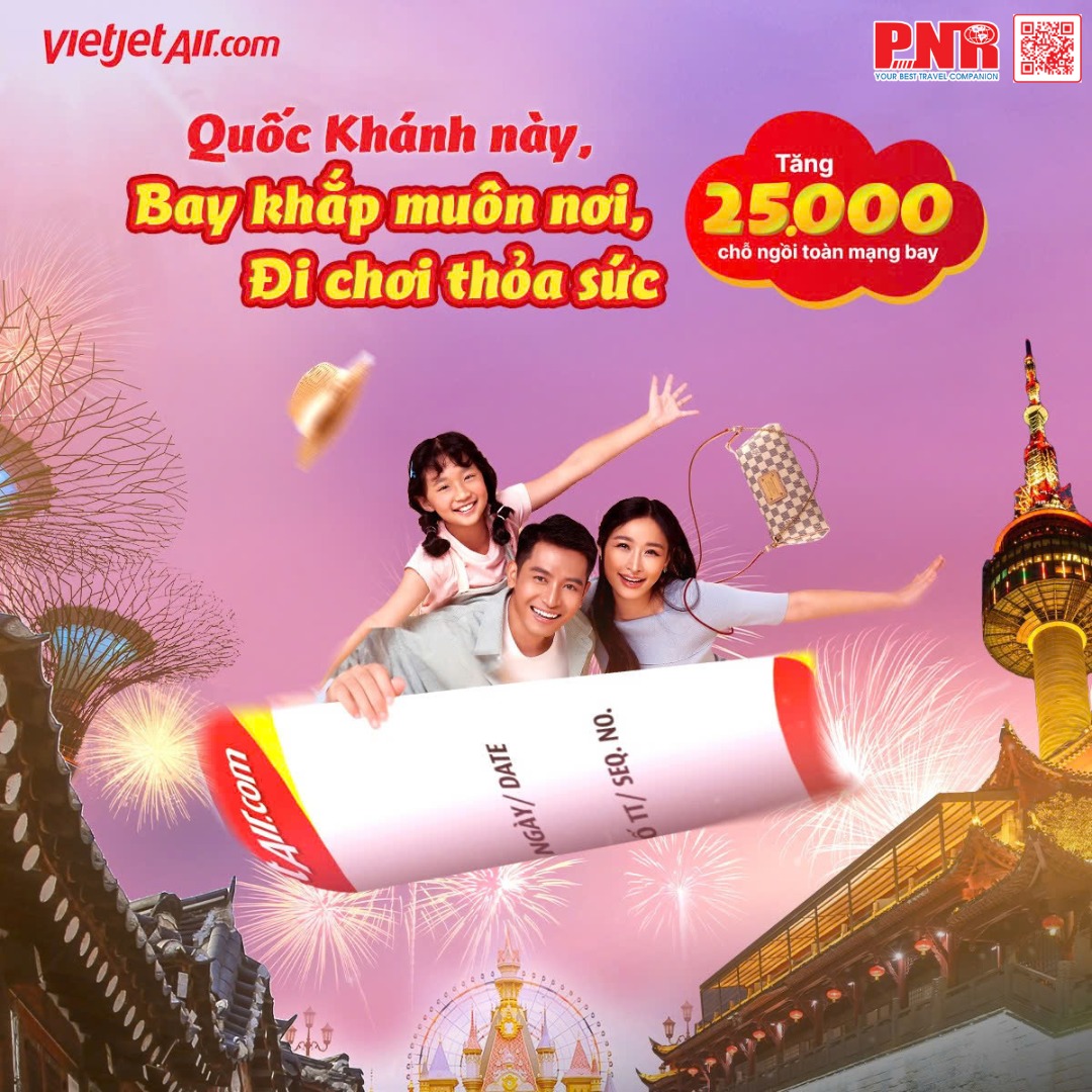 Bay khắp muôn nơi đi chơi thoả sức