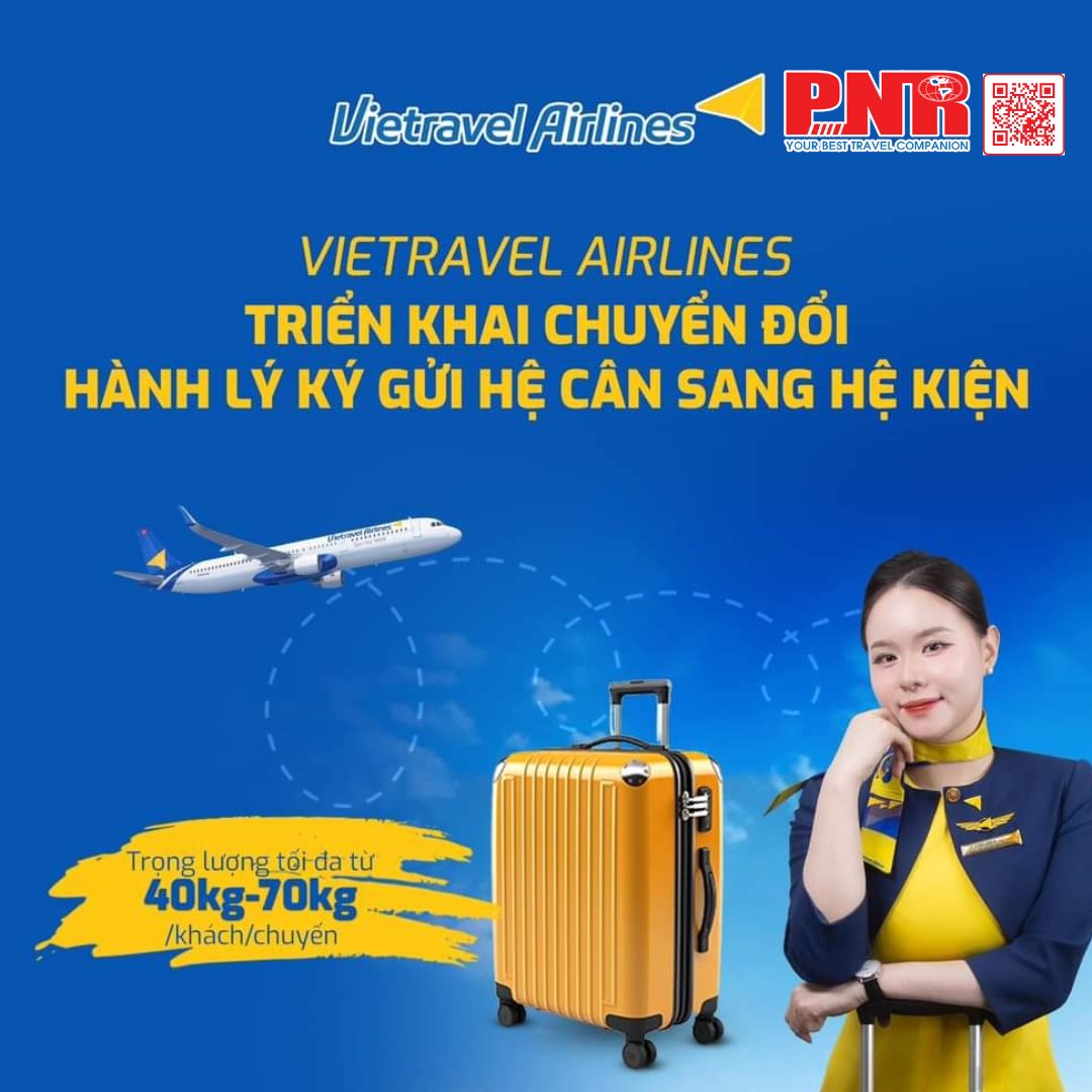 Vietral Airlines triển khai hành lý hệ kiện