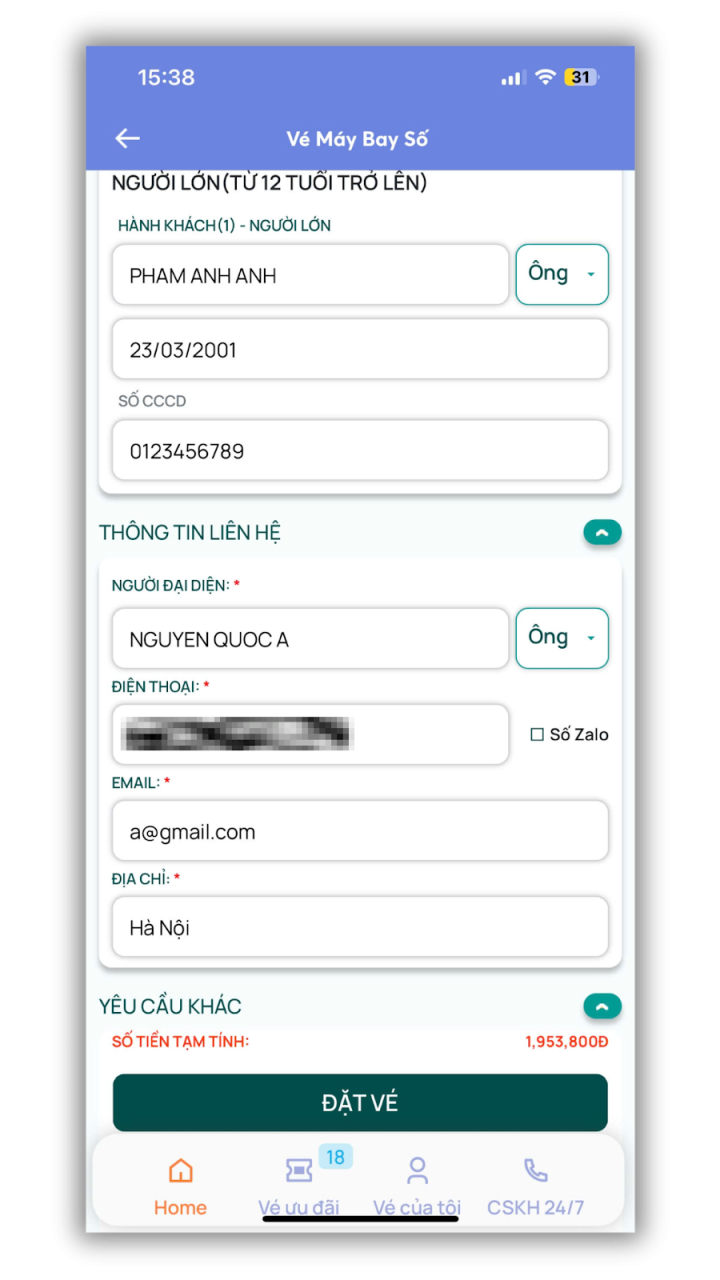 Xác thực và hoàn tất thanh toán